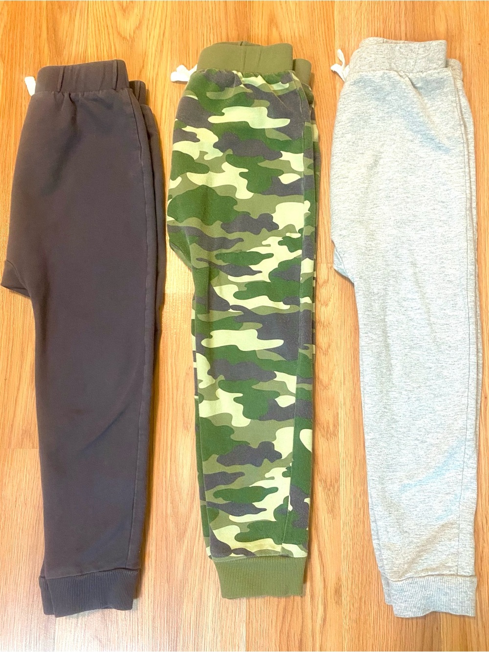 🦕 5T BOYS GERBER BABY COTTON JOGGERS HEREM PANTS BUNDLE OF 3! CAMO GRAY SOFT!